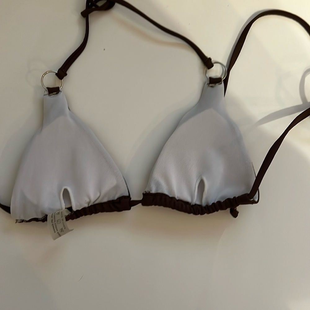 Women's Brown Triangle XS Bikini Top - Picture 5 of 7